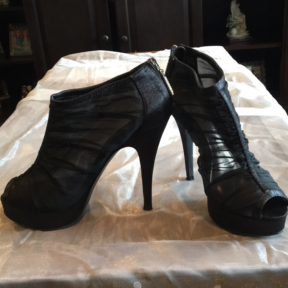 Chinese laundry black sheer heels